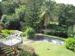 Tropical garden at front of the house