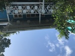 Looking up from the garden to the porch.